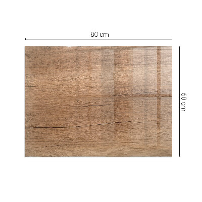 Vetro sotto stufa rettangolare Legno in stile naturale