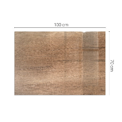 Vetro sotto stufa rettangolare in finitura legno dallo stile naturale