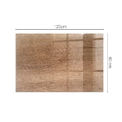 Vetro sotto stufa rettangolare in finitura legno dallo stile naturale