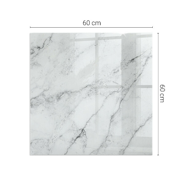 Vetro sotto stufa Struttura in marmo con venature delicate