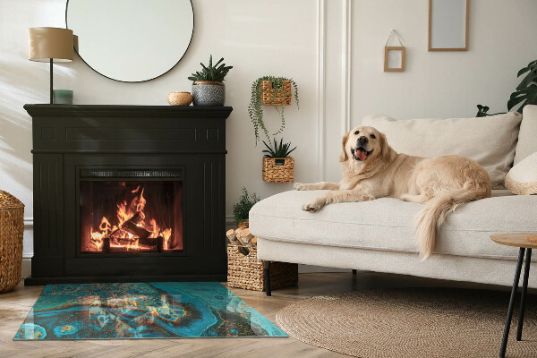 Vetro sotto stufa con motivo espressivo dalla forma organica