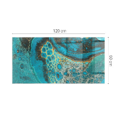 Vetro sotto stufa con motivo espressivo dalla forma organica