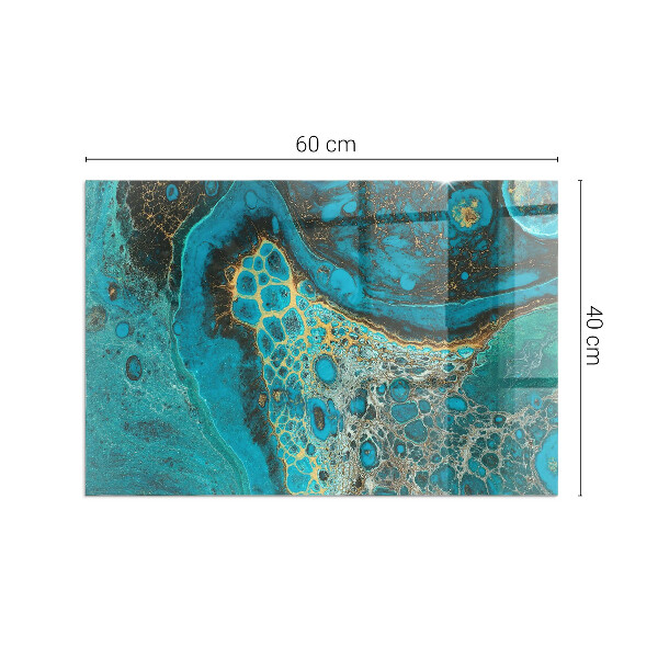 Vetro sotto stufa con motivo espressivo dalla forma organica