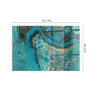 Vetro sotto stufa con motivo espressivo dalla forma organica