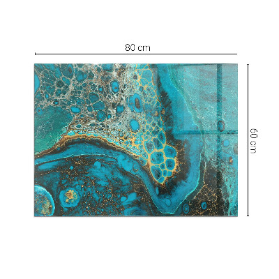 Vetro sotto stufa con motivo espressivo dalla forma organica