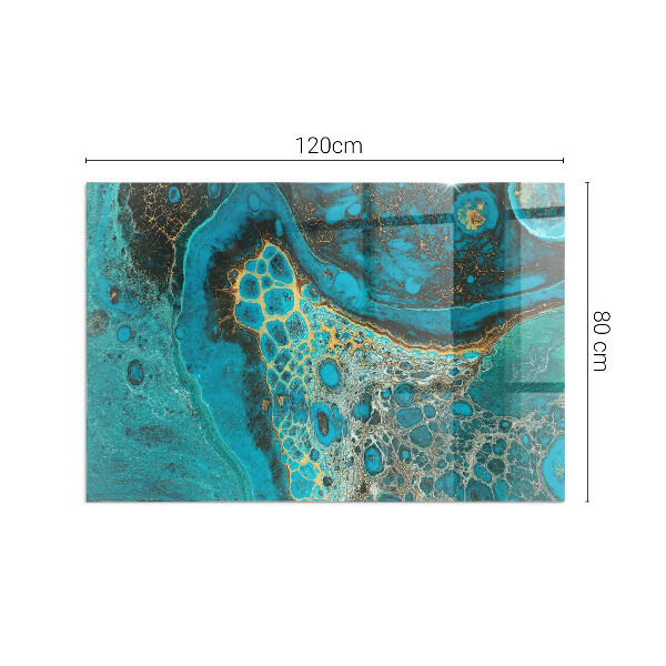 Vetro sotto stufa con motivo espressivo dalla forma organica