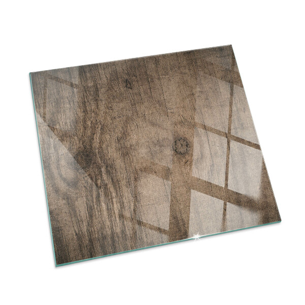 Vetro sotto stufa Legno in stile naturale