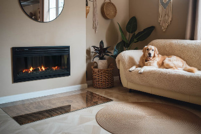 Vetro sotto stufa in legno dallo stile naturale