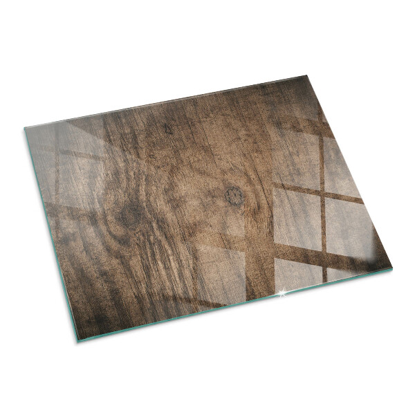 Vetro sotto stufa Legno in stile naturale