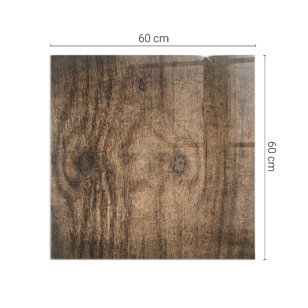 Vetro sotto stufa Legno in stile naturale
