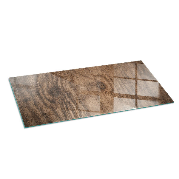 Vetro sotto stufa Legno in stile naturale
