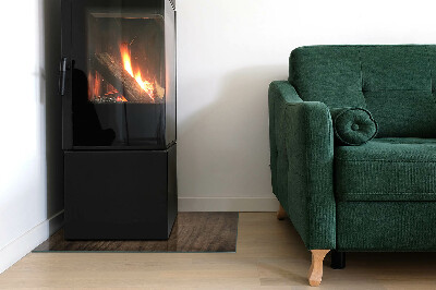 Vetro sotto stufa in legno dallo stile naturale