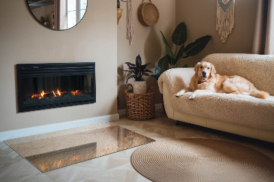 Vetro sotto stufa rettangolare con motivo in pietra autentico