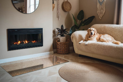 Vetro sotto stufa rettangolare con motivo in pietra autentico