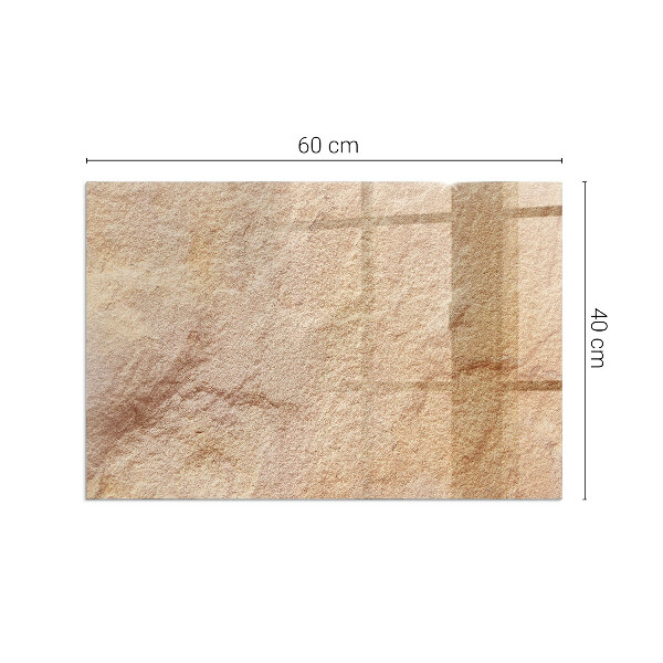 Vetro sotto stufa rettangolare con motivo in pietra autentico