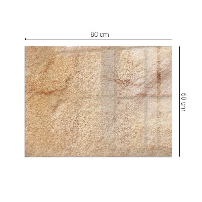 Vetro sotto stufa rettangolare con motivo in pietra autentico