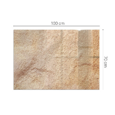 Vetro sotto stufa rettangolare con motivo in pietra autentico