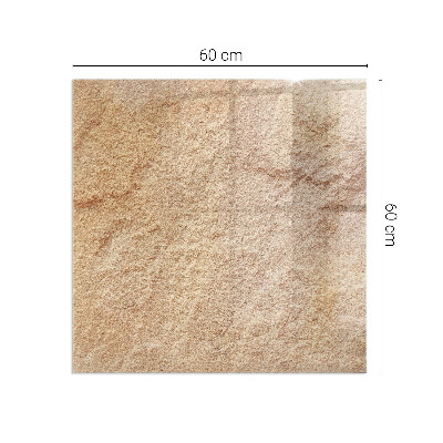 Vetro sotto stufa rettangolare con motivo in pietra autentico