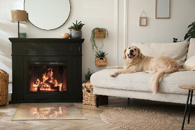 Vetro sotto stufa rettangolare con motivo in pietra autentico