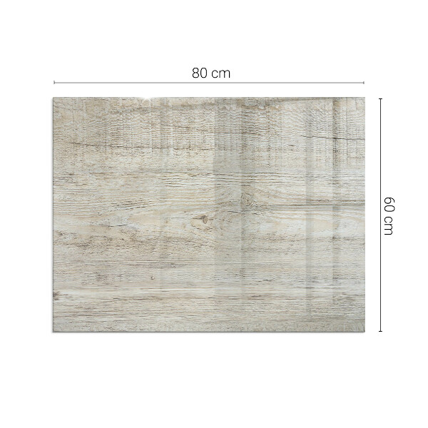 Vetro sotto stufa rettangolare con delicata trama in legno chiaro