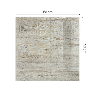 Vetro sotto stufa rettangolare con delicata trama in legno chiaro