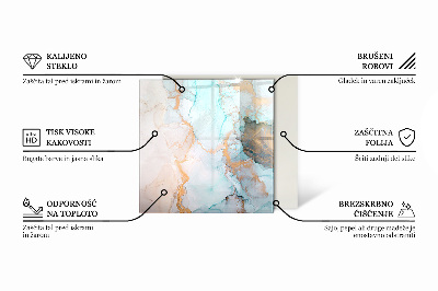Vetro sotto stufa rettangolare Delicata trama del legno chiaro