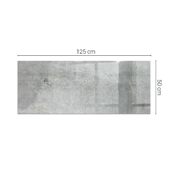 Vetro sotto stufa con motivo in cemento a vista