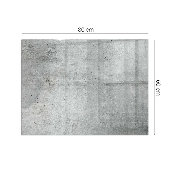 Vetro sotto stufa con motivo in cemento a vista