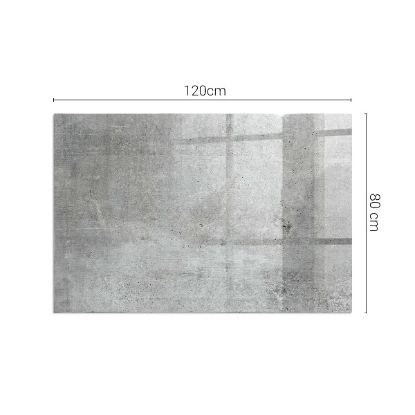 Vetro sotto stufa con motivo in cemento a vista