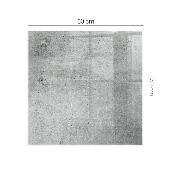 Vetro sotto stufa con motivo in cemento a vista