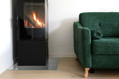 Vetro sotto stufa con motivo in cemento a vista