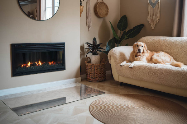 Vetro sotto stufa con elegante struttura in marmo dal design moderno