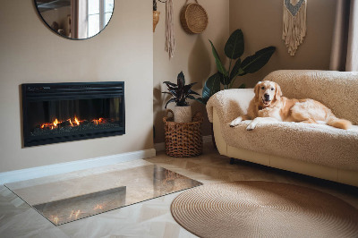 Vetro sotto stufa rettangolare con motivo a pietra in stile organico