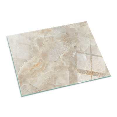 Vetro sotto stufa rettangolare con motivo a pietra in stile organico