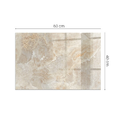 Vetro sotto stufa rettangolare con motivo a pietra in stile organico