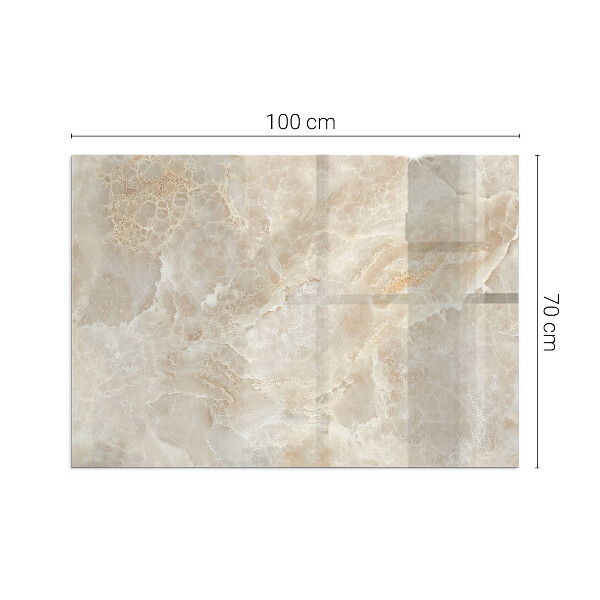 Vetro sotto stufa rettangolare con motivo a pietra in stile organico