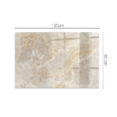 Vetro sotto stufa rettangolare con motivo a pietra in stile organico