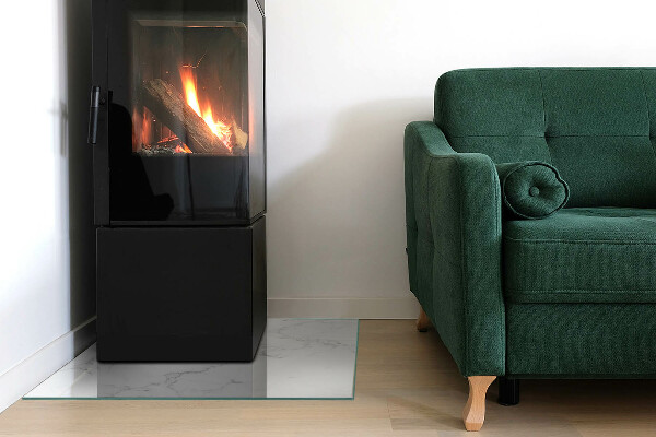 Vetro sotto stufa con motivo marmorizzato e venature eleganti