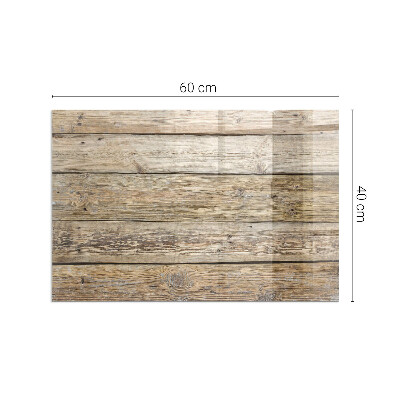 Vetro sotto stufa rettangolare con motivo effetto legno