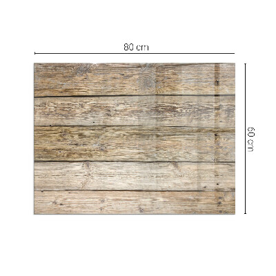 Vetro sotto stufa rettangolare con motivo effetto legno