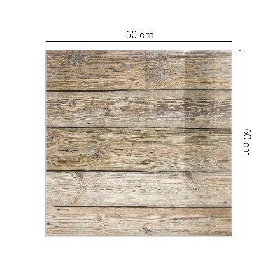 Vetro sotto stufa rettangolare con motivo effetto legno