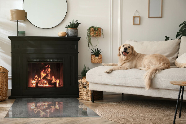 Vetro sotto stufa rettangolare con superficie modellata a effetto grezzo