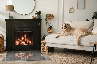 Vetro sotto stufa rettangolare con superficie modellata a effetto grezzo