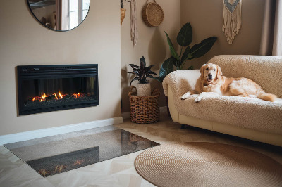 Vetro sotto stufa rettangolare con superficie modellata a effetto grezzo