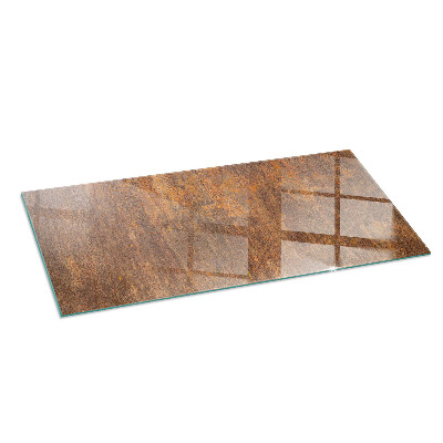 Vetro sotto stufa Motivo ruggine sulla struttura metallica