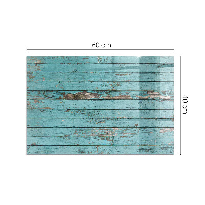 Vetro sotto stufa rettangolare con finitura effetto assi in stile rustico