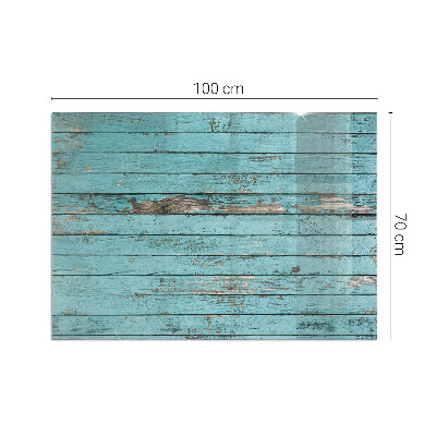 Vetro sotto stufa rettangolare con finitura effetto assi in stile rustico