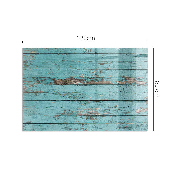 Vetro sotto stufa rettangolare con finitura effetto assi in stile rustico