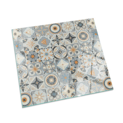 Vetro sotto stufa rettangolare Motivi a mosaico