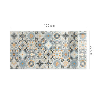 Vetro sotto stufa rettangolare Motivi a mosaico